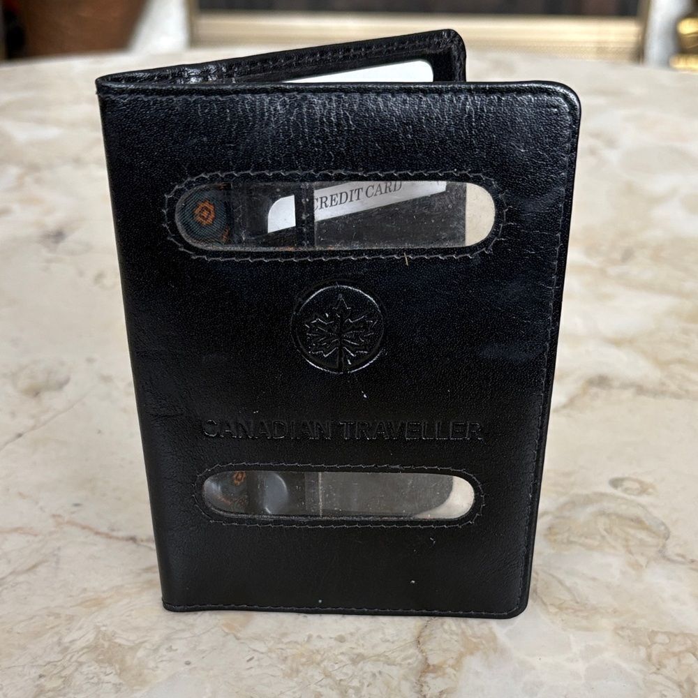Genuine Leather Passport Holder / Bifold Wallet